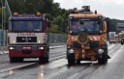 Schwerer LKW VU PKlemm A 4 Rich Olpe auf der Rodenkirchener Bruecke P383